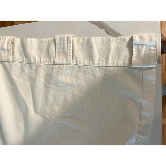 Hearth And Home Magnolia Drapes Curtain set 2 soft white / blue gray ticking 85" - Picture 4 of 9